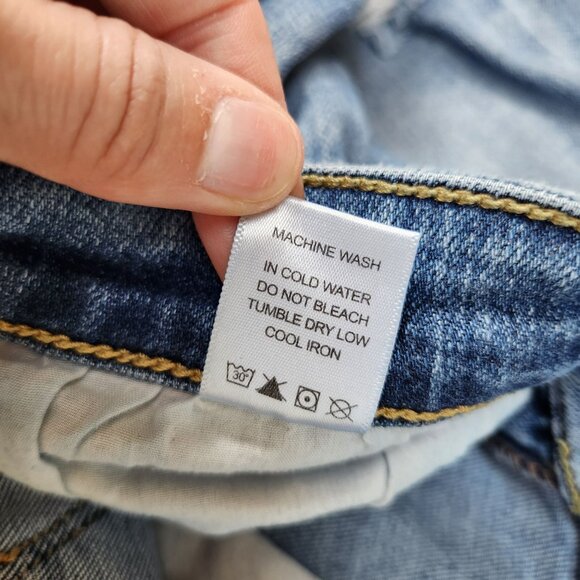 Judy Blue Wide Leg Distressed Jeans Medium Wash Denim Boyrfriend Relaxed 30 - Picture 11 of 11